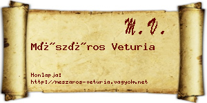 Mészáros Veturia névjegykártya